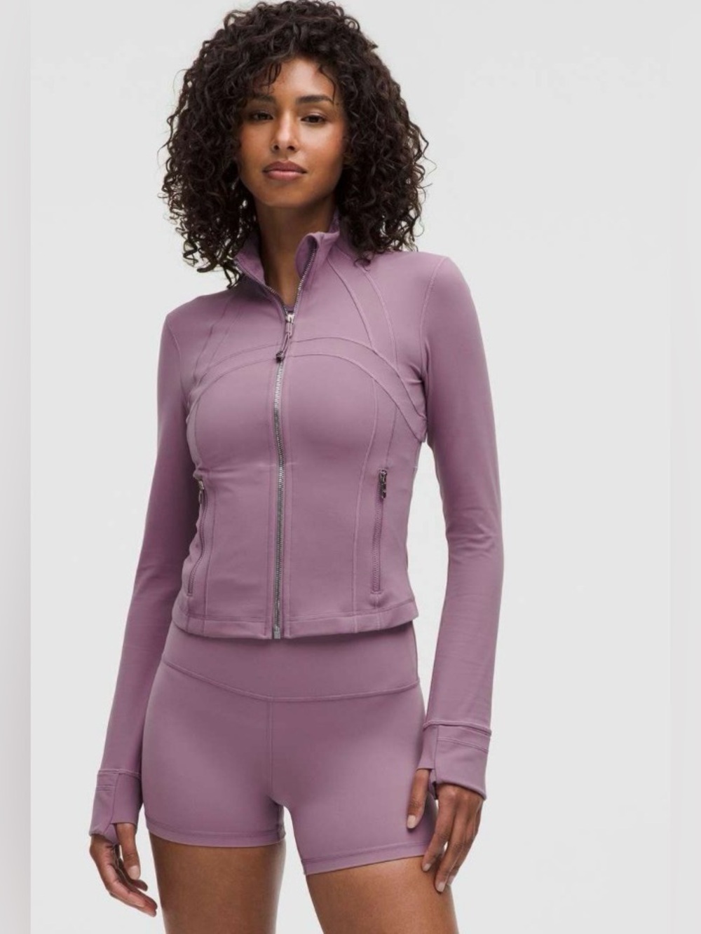 Lululemon Define Cropped Jacket *Nulu Lavender Lux / Mirror Silver Size 8